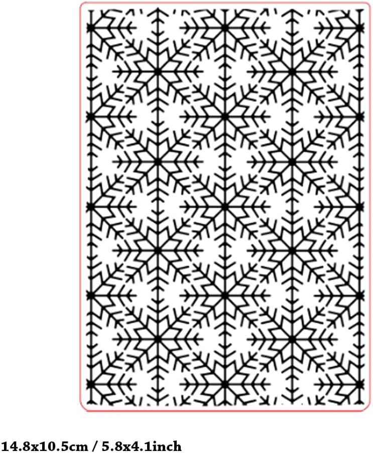 FUGUT 3-D Embossing Folder for Card Making - Plastic Textured Template for DIY Scrapbooking, Paper Crafting and Handmade Art Supplies (3D Snowflake Background 5.8 x 4.1 in) - Image 2